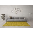 thumbnail image 3 of Ahgly Company Machine Washable Indoor Rectangle Solid Yellow Modern Area Rugs, 5' x 8', 3 of 4