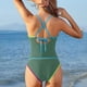 thumbnail image 5 of Tankini para mujer, bikini liso sin espalda, de dos piezas, estilo vendaje, para playa, dos piezas, tankini, 2 piezas, 5 of 7