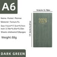 thumbnail image 2 of Bxaolu Pocket Planner for Purse 3.8" x 6.8" - A6 Size Planner, 128 Pages, Weekly Planner/Weekly Agenda/Monthly Calendar Organizer (Army Green), 2 of 9