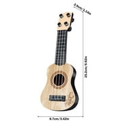 FAMTKT 9.92 Inch Kids Guitar Ukulele - 4 Strings Ukulele Musical Instruments Educational Toy Mini Guitar Toddler Toys for Boys and Girls Kids Toys (Beige)