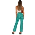 thumbnail image 6 of Musuos Women Casual Pants High Waist Plaid Printed Slim Fit Flare Pants, 6 of 9