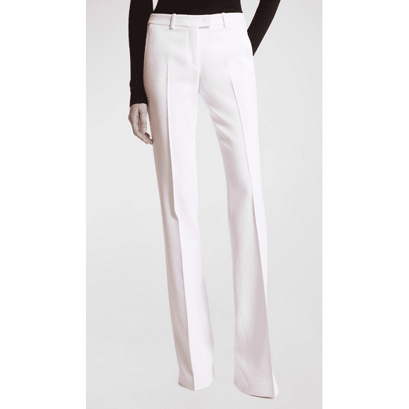 Michael Kors OPTIC WHITE Women's Haylee Double-Crepe Flare Trousers, US 14