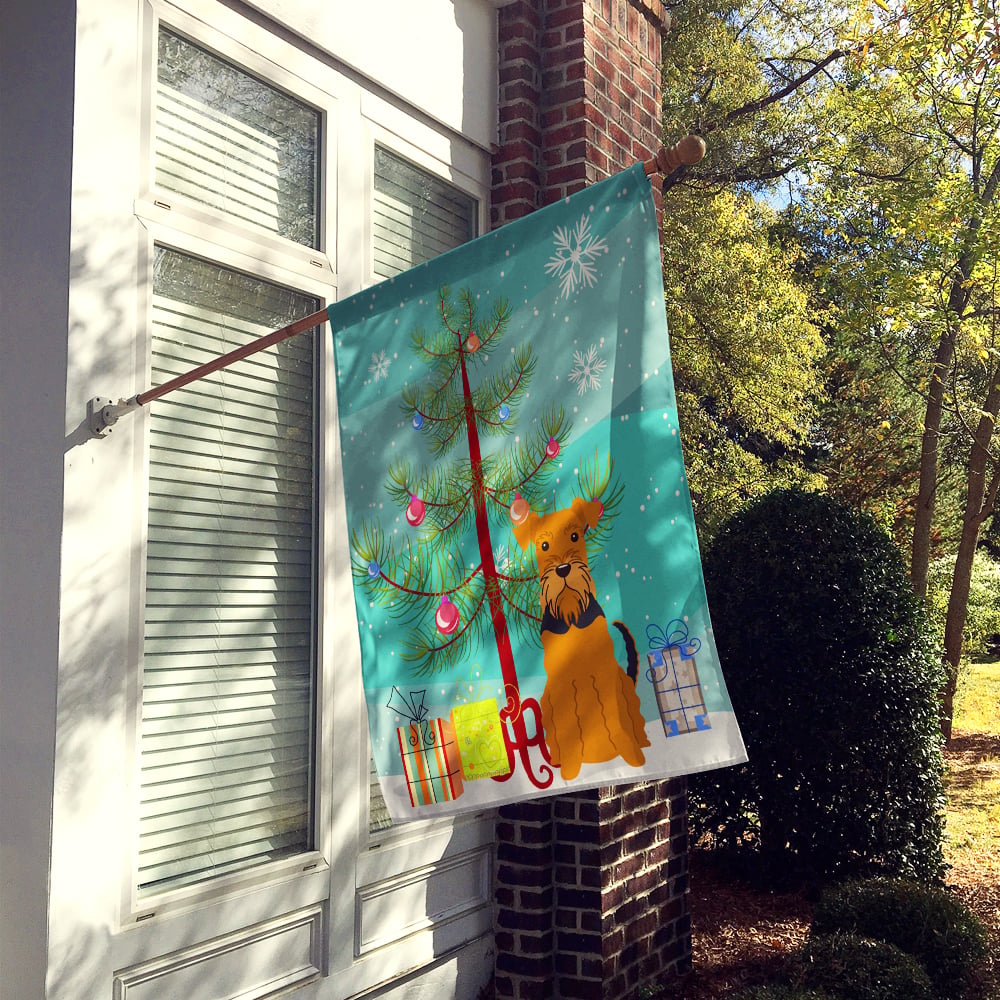 thumbnail image 2 of Caroline's Treasures BB4166CHF Merry Christmas Tree Airedale Flag Canvas House Size , Large, multicolor, 2 of 4