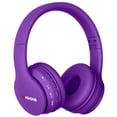 thumbnail image 1 of MIDOLA Kids Headphones Bluetooth 5.3 Wireless 60H Play Time Volume Limit 85/110dB Over Ear Foldable Protection Headset/Wired AUX Cord Mic for Child Boy Girl Travel School Phone Pad Tablet Purple, 1 of 5