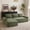 Green+Coaster, variant on QuzyAor 104" Corduroy Boneless Cloud Couch, Modular Sectional Sofa with Cup Holders, L Shaped Chaise Deep Seat No Assembly for Living Room Apartment, Cream White