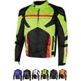 thumbnail image 6 of AirTrek Men Mesh Motorcycle Touring Waterproof Rain Armor Biker Jacket Hi Vis Green L, 6 of 6