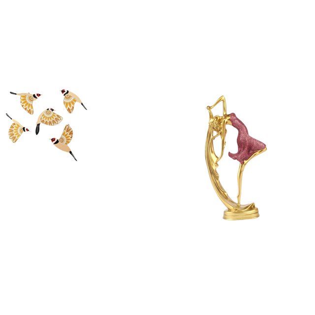 Pájaro De Madera Con Forma De Bailarina De Ballet, Adorno Colgante Para Pared, Artesanía Decorativa Coleccionable, Escultura De Resina Para Dormitorio Y Oficina, Regalo Para El Hogar