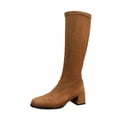 thumbnail image 2 of Bixock Boots for Women Zipper Tall Boots Round Toe Mid Heel Slip On Back Comfortable Daily Casual Outdoor Wear Fall Women Shoes, 2 of 3