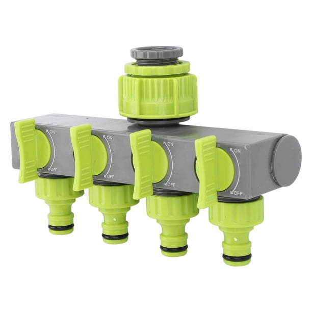 Divisor De Conector De Manguera, Divisor De Tubo De Manguera De Jardín Duradero 1 En 4 Salidas Para Pulverización