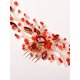 thumbnail image 4 of Zhuge Horquillas para el pelo de boda con flores para novias, peinetas con perlas de cristal,joyas con diamantes de imitación para novias, damas de honor y mujeres (rojo), 4 of 4