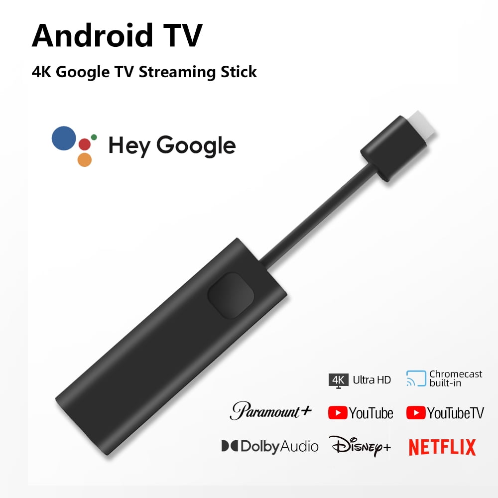Android TV Stick, 4K HD Streaming Device with Google Chromecast, HDMI Streaming Stick for TV, Netflix Certified, Google Assistant