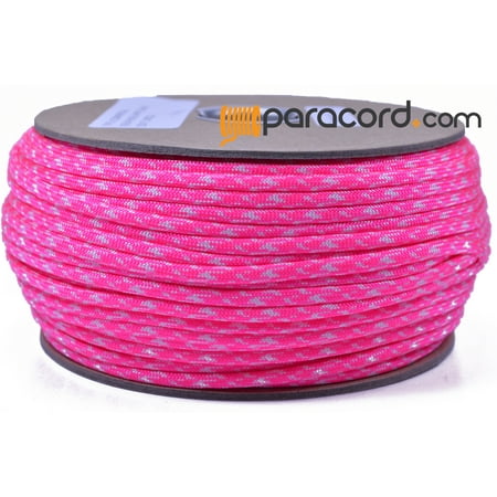 

Bored Paracord Brand 550 Type III Paracord - Neon Pink and White Camo - 250 Feet Spool
