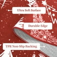 thumbnail image 3 of COZONY Christmas Area Rug 5x7 Ft, Washable Heavy Pearl Velvet Carpet, Non-Slip Low Pile Xmas Decor Rug, Red Holiday Print, 3 of 14