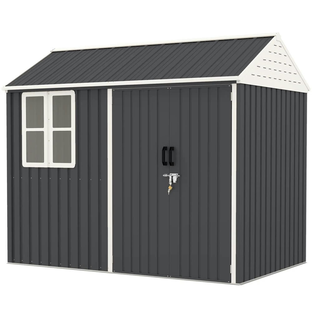 Gymax 9' x 8' Outdoor Tool Storage Shed Large Utility Storage