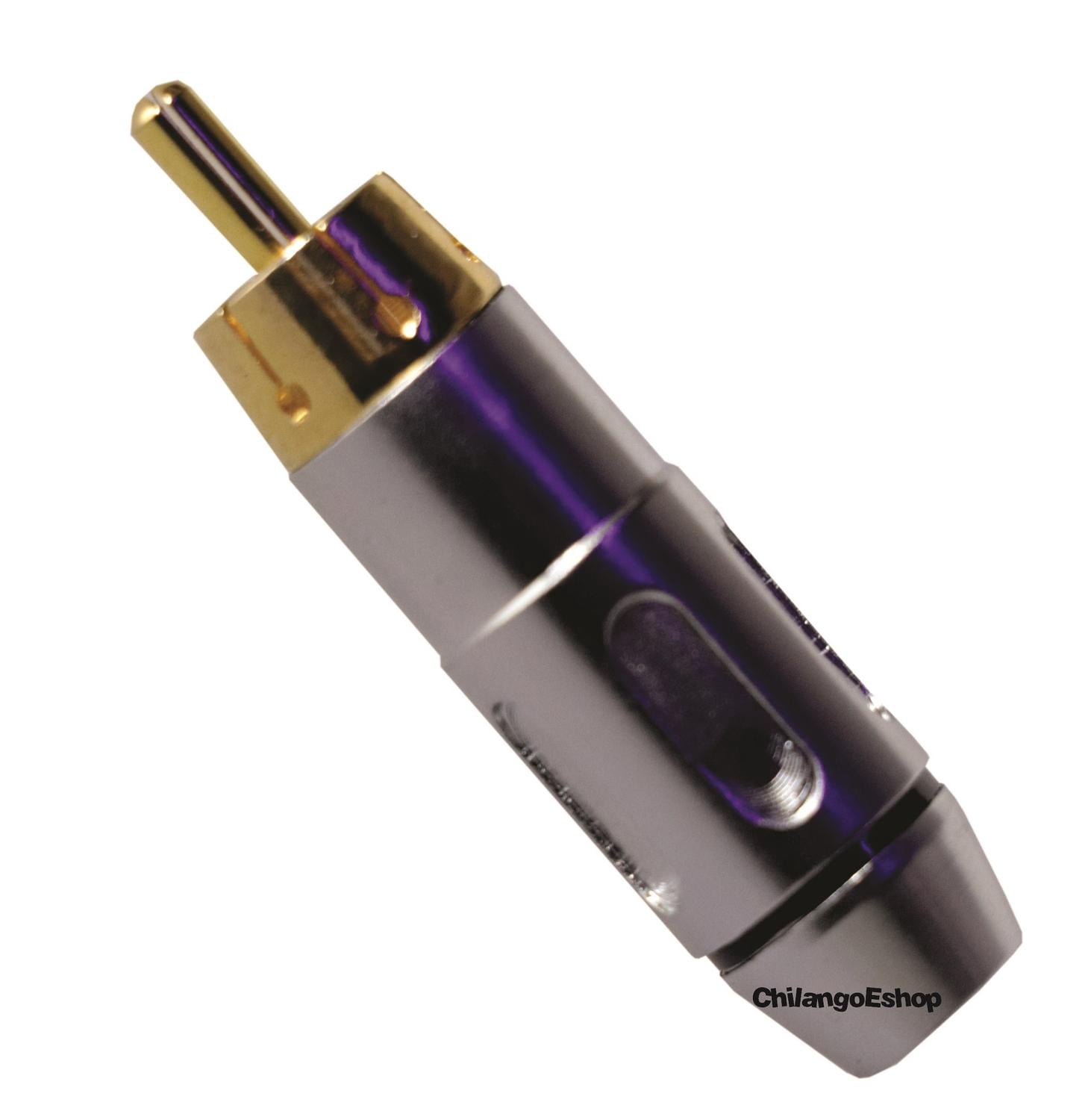 PLUG RCA METAL DORADO POLARIZADO ROJO KAPTON CHPL-184RD | Bodega ...