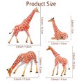 thumbnail image 3 of Toymany 4PCS Realistic Giraffe Figurines with Giraffe Cub, 2-6" Plastic Jungle Animals Figures Family Playset Includes Baby, Educational Toy Cake Toppers Christmas Birthday Gift for Kids Toddlers, 3 of 8