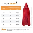 thumbnail image 4 of Zando Womens Halloween Hooded Cloak Black Cape with Hood Unisex Vampire Cape Costume M, 4 of 8