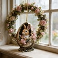 thumbnail image 6 of Easter Table Decorations,Easter Bunny Wooden Table Centerpieces Vintage,Rabbit Tabletop Signs,Rustic Farmhouse Decorative for Spring Home Office,Tiered Tray Decor,Party Favor Supplies 2D, 6 of 6