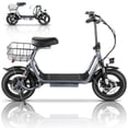 thumbnail image 1 of Toytexx Adult Electric Scooter with Seat, 750W Brushless Motor, 14-Inch Pneumatic Tires, Front and Rear Disc Brakes, LCD Display, LED Lights, Rear Basket, Foldable Design, 1 of 9