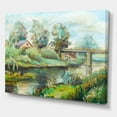 thumbnail image 3 of Designart Bridge On The River In Rustic Landscape Canvas Wall Art, 3 of 4