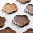 thumbnail image 2 of Blackhu Peach Cup Mat Solid Wood Flower Petal Cushion Kungfu Tea Cup Mat Wood Cup Mat, 2 of 6
