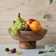 thumbnail image 3 of Luxe Designs | Wooden Footed Bowl Handcrafted Decorative Fruit Bowl with Elegant Footed Base for Dining, Serving, and Home Décor – Perfect for Fruits, Snacks, and Centerpiece Display, 3 of 9
