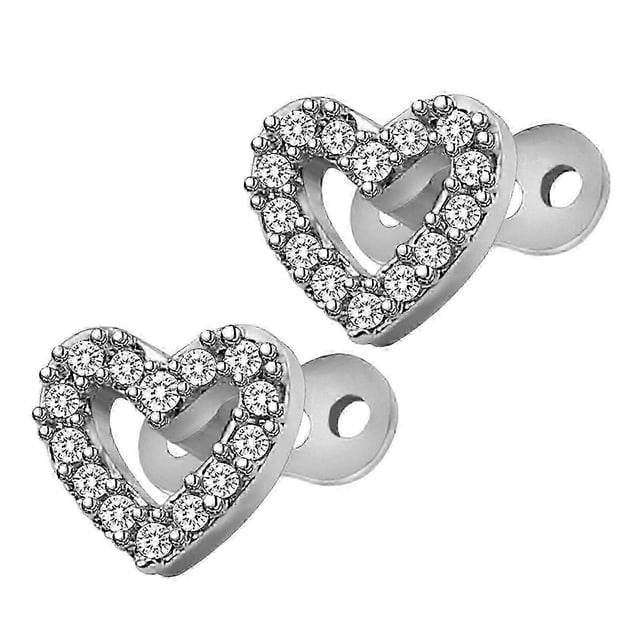 2026 2pcs Dermal Anchor Tops and Base Titanium Steel Piercing Jewelry Heart 1