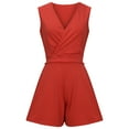 thumbnail image 4 of Idoravan Women's Basic Versatile Skirt Womens Casual Sexy Fashion Summer V-Neck Pleated Loose Tank short Two Piece Pants Set, 4 of 9