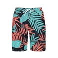 thumbnail image 6 of BVnarty Men's Summer Resort Printed Swim Shorts, Quick Dry Waterproof Material, Elastic Drawstring Waist Casual Holiday Board Shorts Gold XL, 6 of 6