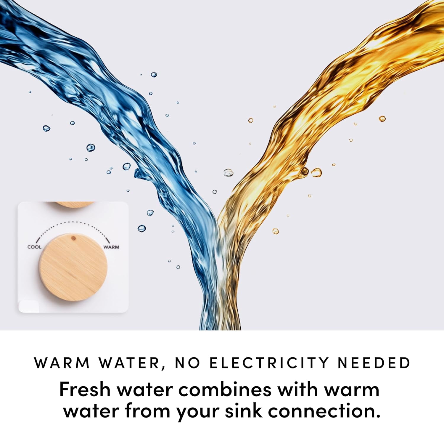 TUSHY Spa Self-Cleaning Warm Water Bidet Attachment, Adjustable Nozzle Angle, Pressure Control, Easy DIY Home Install, Requires Sink Access for Temperature Control, Blue Bamboo