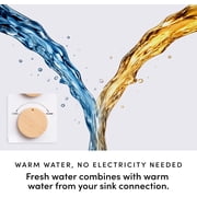 TUSHY Spa Self-Cleaning Warm Water Bidet Attachment, Adjustable Nozzle Angle, Pressure Control, Easy DIY Home Install, Requires Sink Access for Temperature Control, White/Bamboo