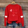 thumbnail image 4 of NuoCaiYun Valentines Day Sweatshirt Women Love Heart Valentines Day Sweatshirts Casual Long Sleeve Shirts, 4 of 6