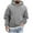 Gray, variant on Mens Cable Knitted Casual Hoodies Solid Color Drawstring Hooded Long Sleeve Tunic Tops Trendy Workout Sweatshirt