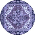 thumbnail image 1 of Ahgly Company Indoor Round Persian Blue Traditional Area Rugs, 6' Round, 1 of 4