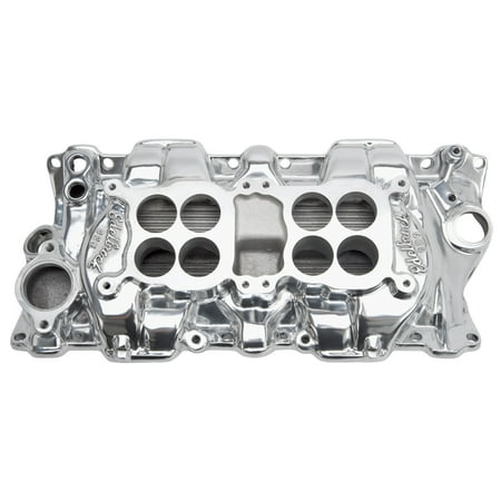 Manifold C26 Dual Quad - Edelbrock 54251 C-26 Dual-Quad Intake Manifold; Polished Finish; Non-EGR; 1500-5500rpm;