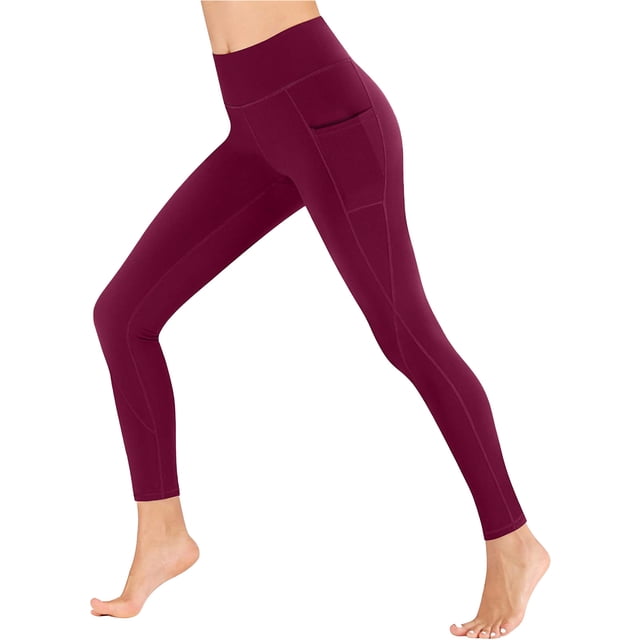 DPTALR Women's Solid High Waisted Pants Ladies Bottom Lift Yoga Pants