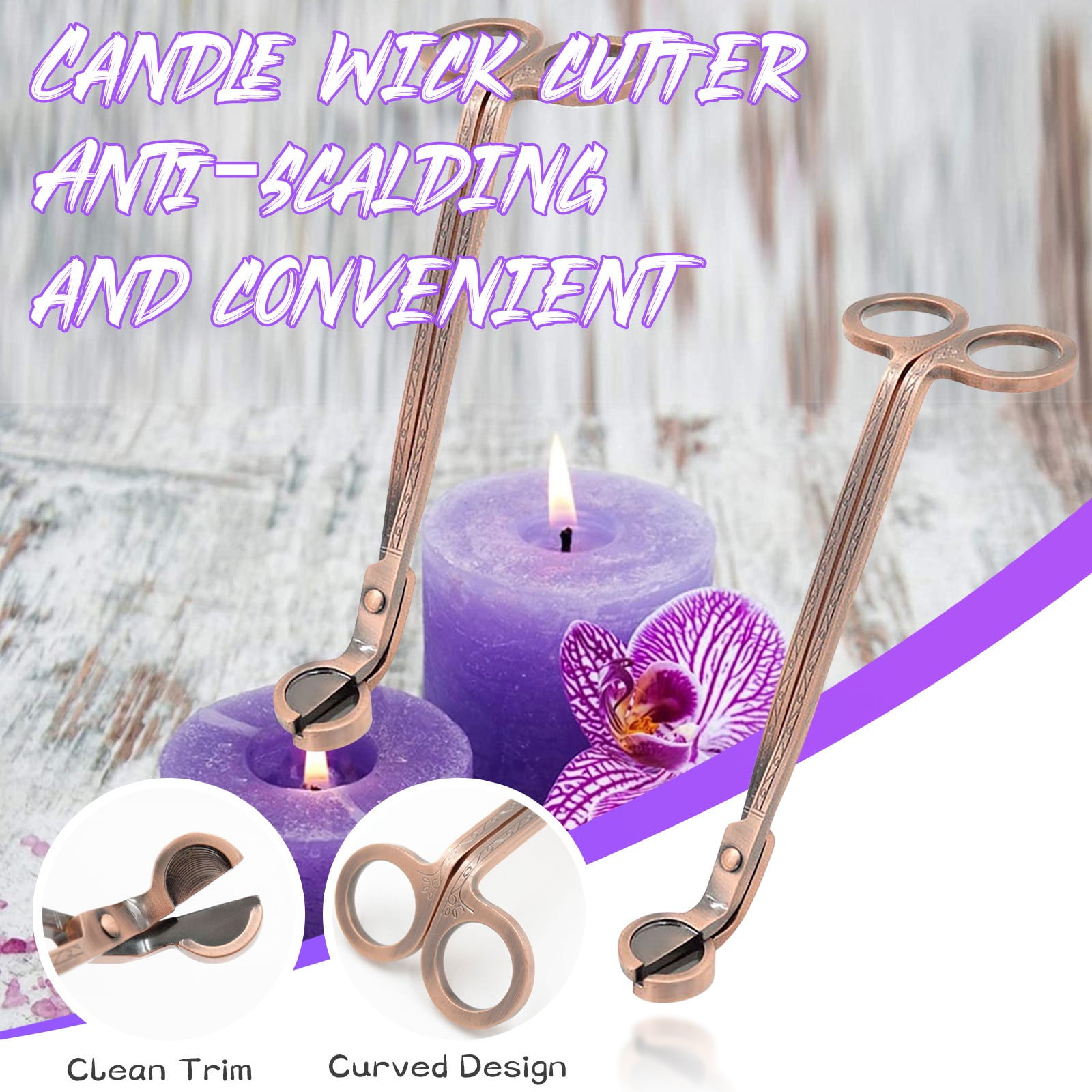 Ounabing Half Round Head Candle Cutters Wick Cutters Stainless Steel