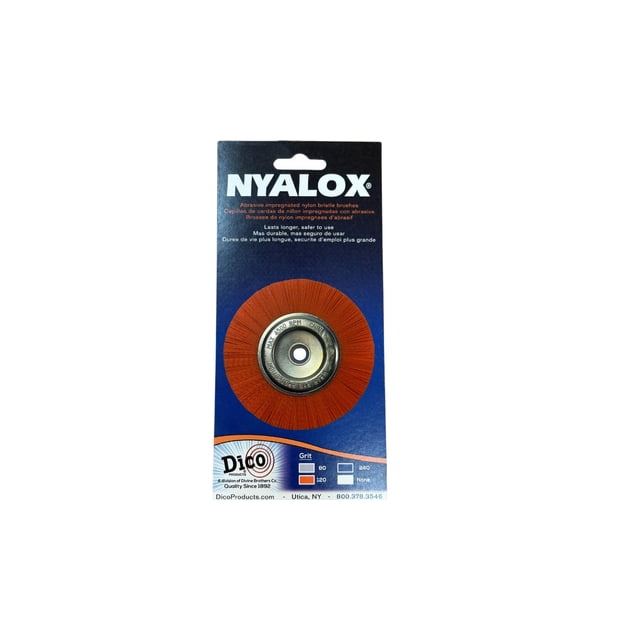 Cepillo abrasivo Dico Nyalox de 3 pulgadas, naranja, grano 120