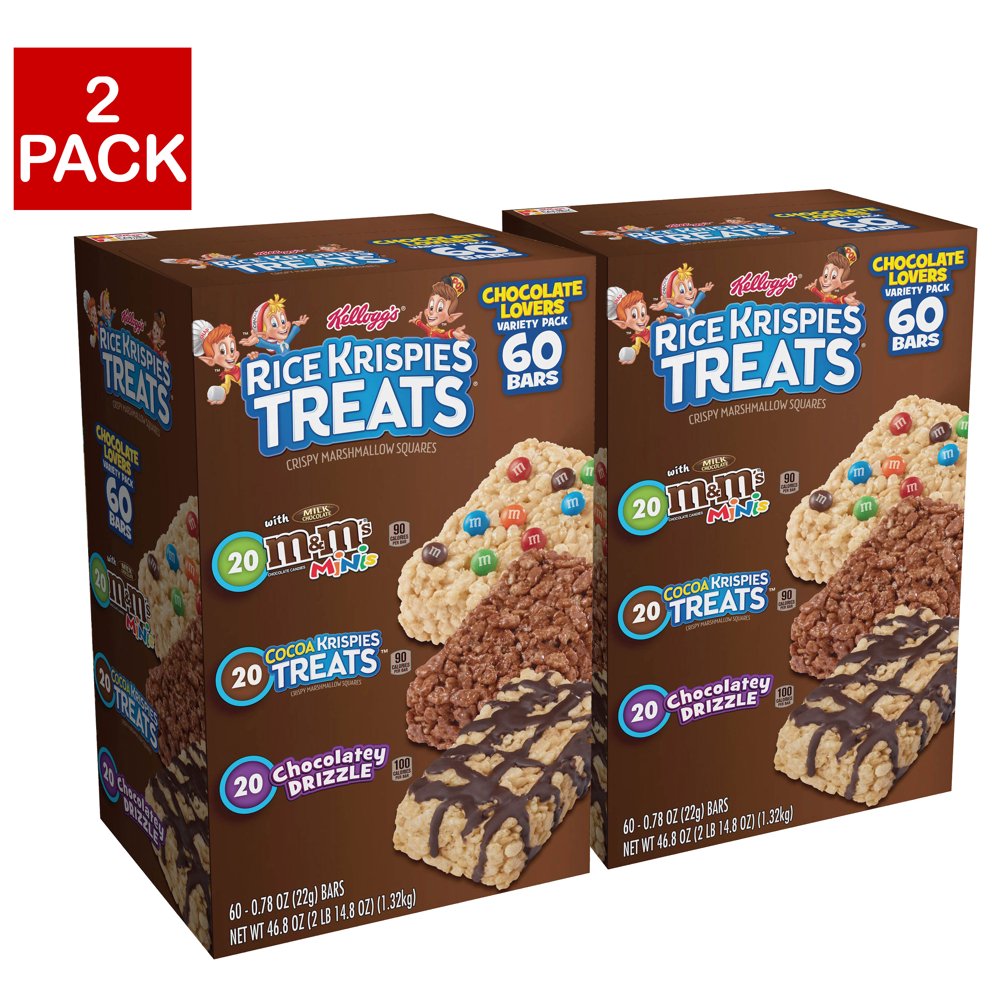 Kellogg's Rice Krispies Treats Variety Pack, 60 ct./0.78 oz. 2 PACK