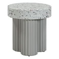 thumbnail image 1 of Pemberly Row Table d'Appoint Ronde en Pierre pour Intérieur / Extérieur, Gris, 1 of 6