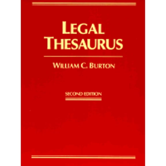 Pre-Owned Legal Thesaurus (Paperback) 0028970799 9780028970790