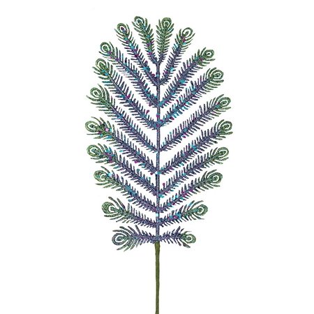 peacock feather spray glitter christmas walmart artificial
