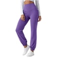 thumbnail image 6 of VBVC Women's High Waisted Yoga Joggers , Soft Stretchy Workout Pants For Women , Ladies' Casual Running Gym Trousers with Pockets, *Purple , X-Large, 6 of 7