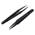 thumbnail image 3 of 24 Pcs Black Plastic Electronic Pointy Tip Anti-Static Tweezers, 3 of 4