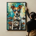 thumbnail image 6 of Smooth Fox Terrier Dog Poster Riding A Motorcycle - Smooth Fox Terrier Dog Canvas Wall Art For Bedroom Decor - Vintage Posters - Room Decor For Men, 6 of 6