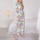 thumbnail image 3 of Balery Summer Conjunto de Pijama con Estampado para Mujer, Conjunto de Dos Piezas con Manga Larga, Ropa de Dormir Suave con Bolsillos, Pijamas Cómodos-Large, 3 of 7