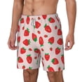 thumbnail image 2 of Uemuo Strawberries Pattern Mens Swim Trunks Quick Dry Board Shorts with Mesh Lining, Stretch Beach Shorts Quick Dry No-Chafing Board Shorts-Large, 2 of 9