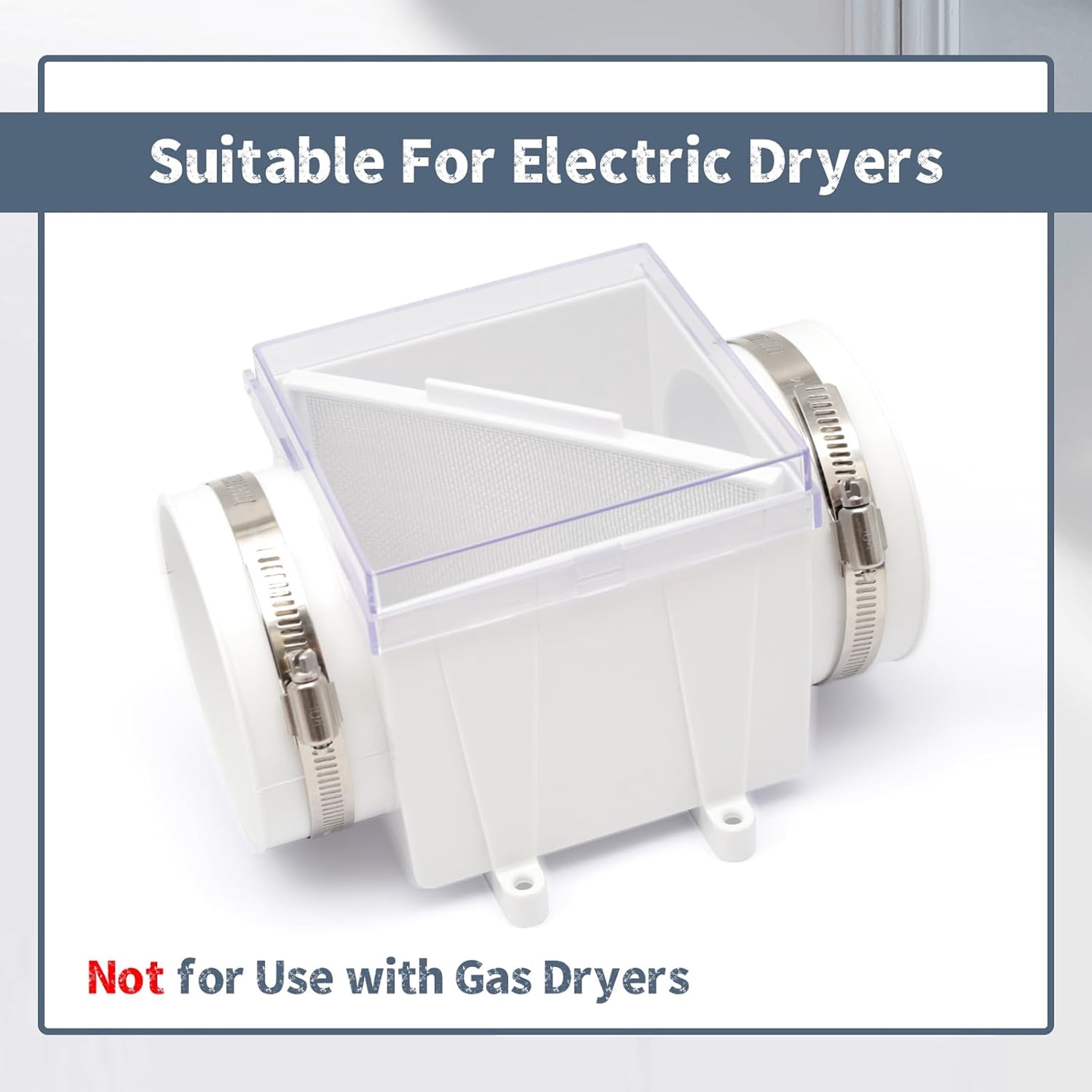 B4B Bang 4 Buck Dryer Duct Lint Trap PCLT4WZW Easy Clean - Secondary Dryer Lint Trap - 1-Pack White
