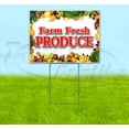 thumbnail image 1 of Farm Fresh Produce (18" x 24") Yard Sign, Includes Metal Step Stake, 1 of 6