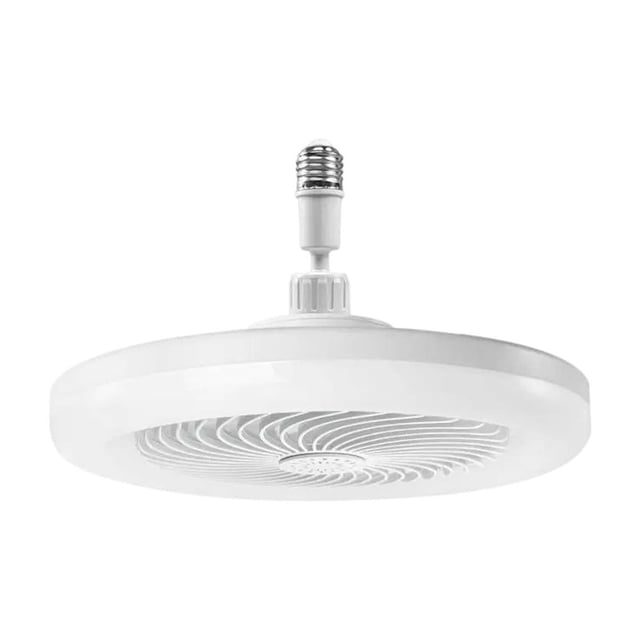 E27 Ceiling Fan with Light Enclosed Low Profile, Remote Control Three Color Temperature Dimmable, Quiet Motor Gimbal Fan Light for Bedroom Living Room Home Office